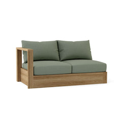Anderson Teak Copacabana right loveseat modular in vibrant designer colors, showcasing comfortable outdoor seating.
