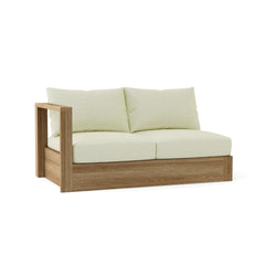 Anderson Teak Copacabana right loveset modular in vibrant designer colors, showcasing stylish outdoor seating with plush cushions.