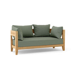 Anderson Teak Coronado deep seating loveseat in 9 designer colors, featuring comfortable cushions and stylish outdoor design.
