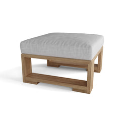 Capistrano deep seating ottoman by Anderson Teak in nine designer colors, showcasing a stylish and comfortable footstool design.