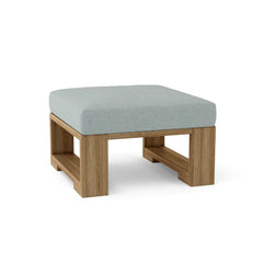 Anderson Teak Capistrano deep seating ottoman in vibrant designer colors, used as a footstool or extra seating.