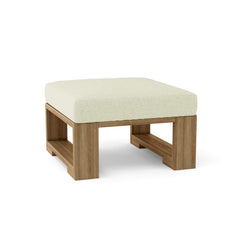 Capistrano deep seating ottoman by Anderson Teak in one of nine designer colors, featuring a stylish and comfortable footstool design.
