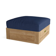 Copacabana ottoman by Anderson Teak in 9 designer colors, showcasing a stylish footstool with modern design and vibrant fabric.