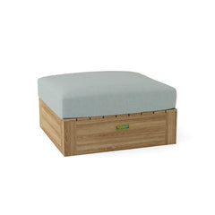 Colorful COPACABANA ottoman by Anderson Teak in 9 designer shades, serving as a stylish footstool or versatile accent piece.