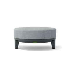 Coronado aluminum ottoman by Anderson Teak in 9 designer colors, lightweight footstool with sleek modern design.