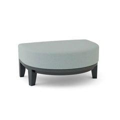 Coronado aluminum ottoman by Anderson Teak in one of nine designer colors, modern footstool with sleek aluminum design.