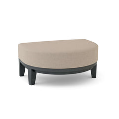 Coronado Aluminum Ottoman by Anderson Teak, luxury outdoor footstool in cast pomegranate, available in 9 designer colors.