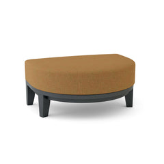 Anderson Teak Coronado Aluminum Ottoman in cast pomegranate, outdoor footstool in a vibrant designer color for patio decor.