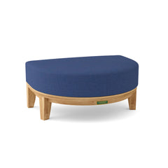 Anderson Teak Coronado Ottoman, luxury outdoor teak footstool in cast pomegranate, available in 9 designer colors for patio decor.