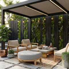 Coronado ottoman by Anderson Teak in 9 designer colors, showcasing a stylish, versatile footstool with a modern design.