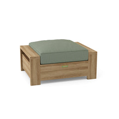 Anderson Teak Madera ottoman in various designer colors, showcasing a stylish wooden footstool with a sleek design.