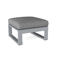 Anderson Teak Lucca Ottoman footstool with sleek wooden design, perfect for living room or seating area.