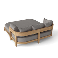 Outdoor Coronado Daybed by Anderson Teak in 9 designer colors, featuring a stylish teak frame and plush cushions for outdoor lounging.