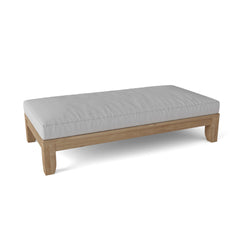 Outdoor Riviera 60-inch teak daybed by Anderson Teak with cast pomegranate finish, featuring stylish design and nine color options.