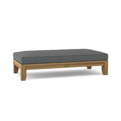 Outdoor Riviera 60-inch teak daybed by Anderson Teak in cast pomegranate color, perfect for garden lounge and outdoor relaxation.