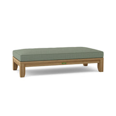 Outdoor Riviera 60-inch teak daybed by Anderson Teak with cast pomegranate finish and available in 9 designer colors.