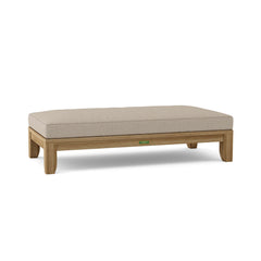 Anderson Teak Riviera 60-inch outdoor daybed in cast pomegranate, luxury teak patio furniture with 9 designer color options.