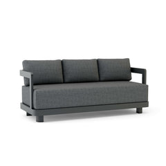 Outdoor aluminum sofa by Anderson Teak in Granada design, featuring 9 stylish colors and modern outdoor seating.