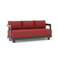 Anderson Teak Granada Aluminum outdoor patio 3-seater sofa in navy canvas, ideal for garden lounge with 9 designer color options.