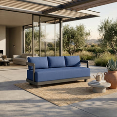 Granada aluminum outdoor sofa by Anderson Teak in 9 designer colors, featuring modern design and comfortable seating.