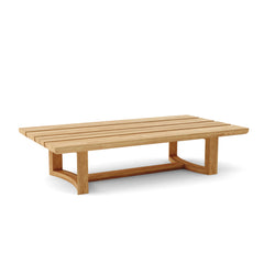 Anderson Teak Catania outdoor sofa set with deep seating in pomegranate, featuring four teak wood pieces for garden lounge.