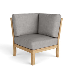 Anderson Teak NATSEPA modular outdoor sofa set in pomegranate color with deep seating for garden lounge.