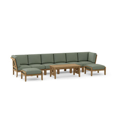 SET-140 NATSEPA MODULAR DEEP SEATING |Outdoor Patio Conversational Sofa Set For Garden Lounge | 9 Designer Colors | BY ANDERSON TEAK - Best Daybed