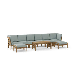 SET-140 NATSEPA MODULAR DEEP SEATING |Outdoor Patio Conversational Sofa Set For Garden Lounge | 9 Designer Colors | BY ANDERSON TEAK - Best Daybed