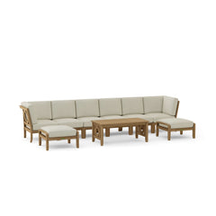 SET-140 NATSEPA MODULAR DEEP SEATING |Outdoor Patio Conversational Sofa Set For Garden Lounge | 9 Designer Colors | BY ANDERSON TEAK - Best Daybed
