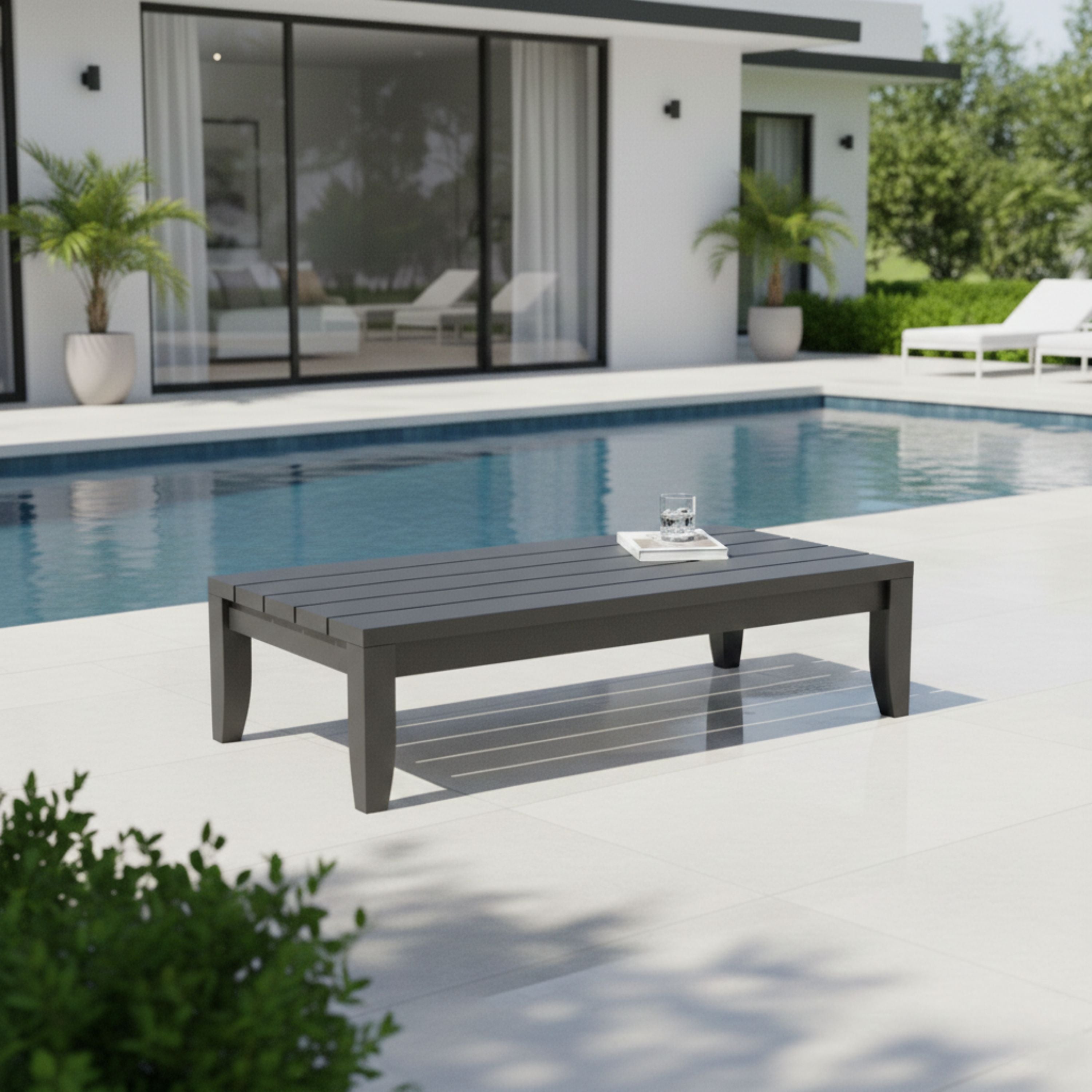 Anderson Teak Coronado 6-piece aluminum outdoor sofa set in cast pomegranate, featuring deep seating for garden lounge comfort.