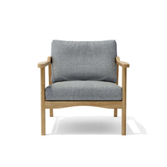 Anderson Teak Amalfi outdoor deep seating set with two armchairs and table in cast pomegranate color, perfect for garden lounge.