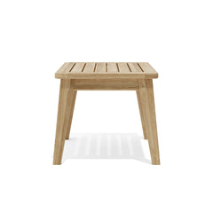 Anderson Teak Amalfi deep seating outdoor sofa set with two armchairs and a table in pomegranate color, designed for garden lounge.