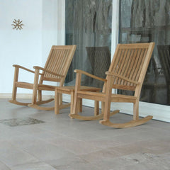 Anderson Teak SET-04 rocking chair set with nine designer color options, featuring stylish wooden rocking chairs.