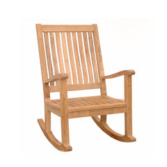 Colorful Anderson Teak DEL-AMO rocking armchair with sleek design, available in 9 designer colors, perfect for modern relaxation.