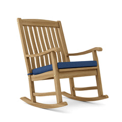 Anderson Teak Ipanema Rocking Armchair in one of nine designer colors, outdoor solid teak wood patio and garden rocking chair