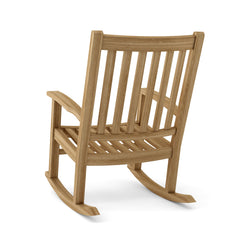 Colorful Palm Beach rocking armchair by Anderson Teak, featuring a stylish design and smooth rocking motion in nine designer shades.