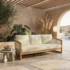 Catania deep seating sofa by Anderson Teak in vibrant designer colors, featuring plush cushions and modern outdoor design.