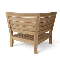 Anderson Teak SET-73 Luxe teak wood outdoor sectional sofa set with natural cushions, suitable for garden lounge, in 9 designer colors.