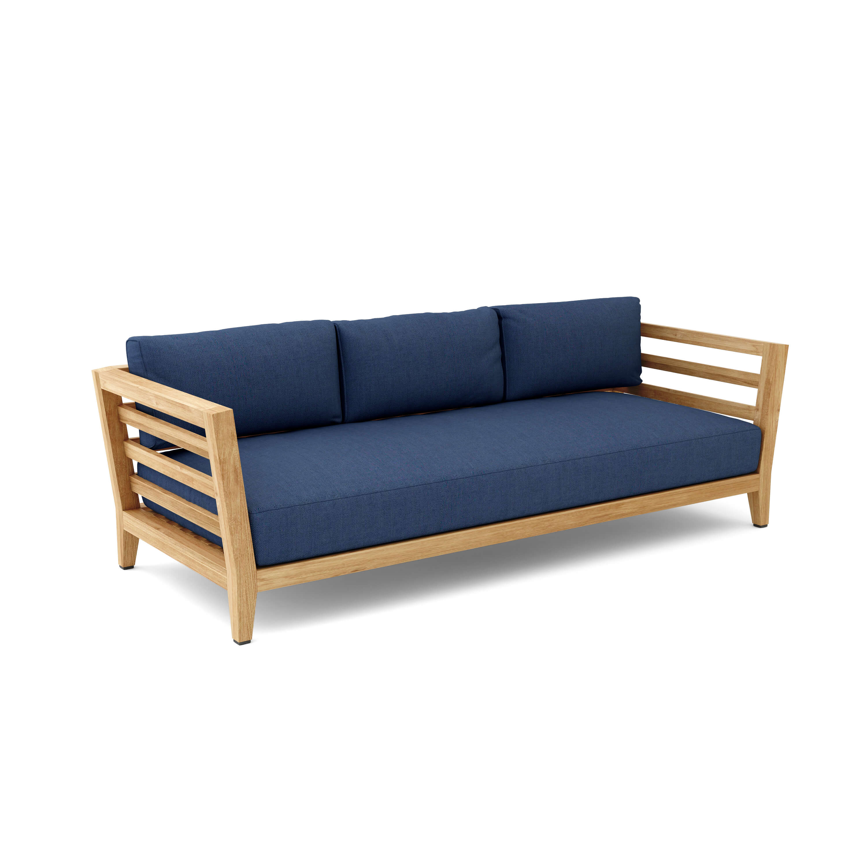 Cordoba deep seating sofa by Anderson Teak in one of nine designer colors, featuring plush cushions and modern outdoor design.