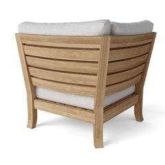 Anderson Teak SET-68 Luxe Teak Wood outdoor sofa set with deep seating, designed for garden lounge in nine designer colors.