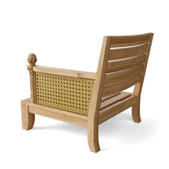 Anderson Teak SET-66 Luxe Teak Wood outdoor sectional sofa set with deep seating, in natural teak finish for garden lounge.