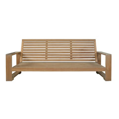 Capistrano deep seating sofa by Anderson Teak in a designer color, featuring plush cushions and a stylish outdoor furniture design.