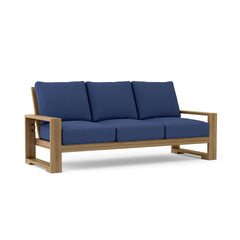 Anderson Teak Capistrano deep seating sofa with 9 designer color options, featuring plush cushions and stylish outdoor design.