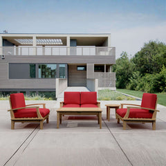Anderson Teak Brianna deep seating sofa in a designer color, featuring plush cushions and modern outdoor lounge design.