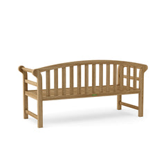 Anderson Teak Brisbane deep seating bench sofa in one of nine designer colors, showcasing a stylish outdoor furniture piece.
