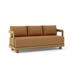 Anderson Teak Granada Teak Wood 3-Seater Outdoor Sofa in Pomegranate, perfect for garden lounge with 9 designer color options.