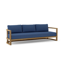 JUNUS 4-seat sofa by Anderson Teak in one of nine designer colors, featuring a modern wooden frame and comfortable cushions.