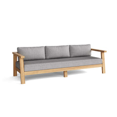 Anderson Teak Palermo deep seating sofa in a designer color, featuring plush cushions and modern outdoor furniture design