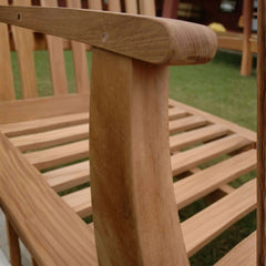 Anderson Teak Brianna Teak Wood Outdoor Patio Sofa Set in Pomegranate, designed for garden lounge and outdoor seating.