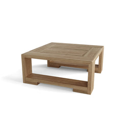 Anderson Teak Capistrano deep seating sofa and table set in cast pomegranate, outdoor patio furniture, 9 designer colors.